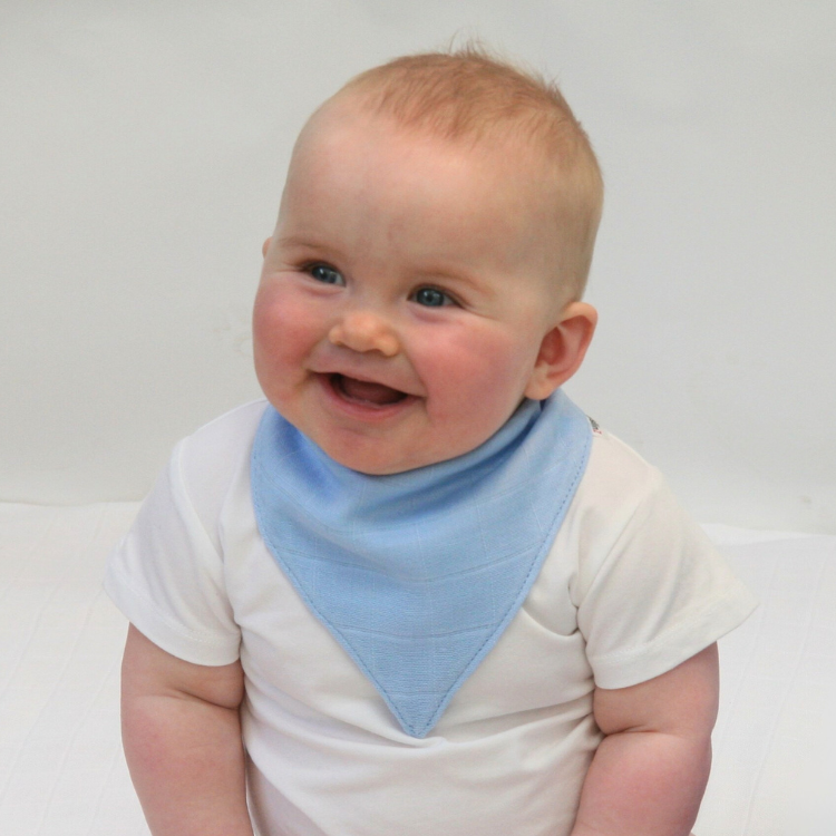 Cotton Muslin Dribble Bibs - 3 Pack