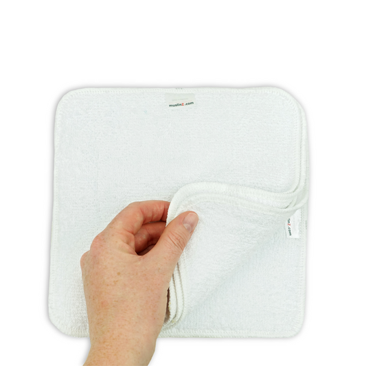 Bamboo Cotton Terry Wipes - 12 Pack