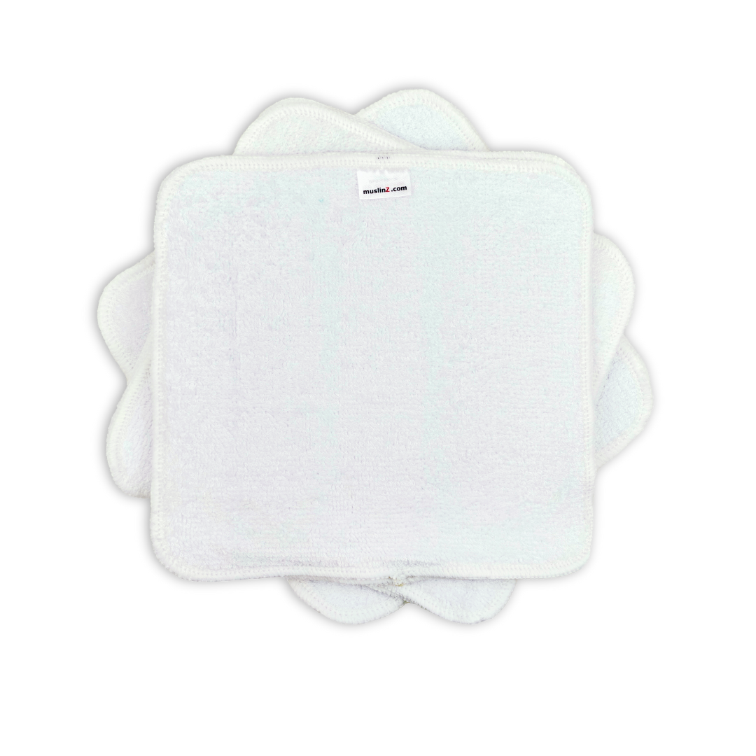 Bamboo Cotton Terry Wipes - 12 Pack