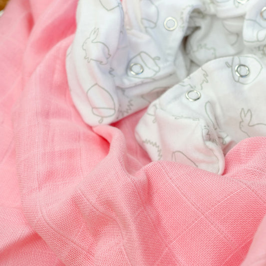 Cotton Muslin Squares - Pink