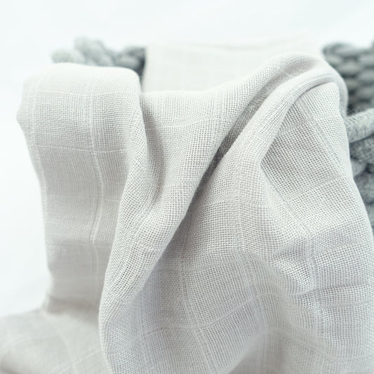 Cotton Muslin Squares - Grey