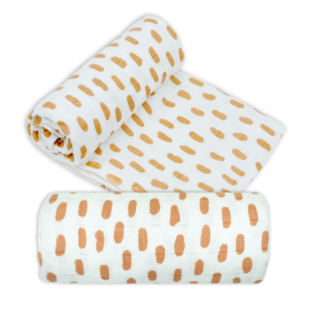 Bamboo Organic Cotton Muslin Swaddle - Patterned