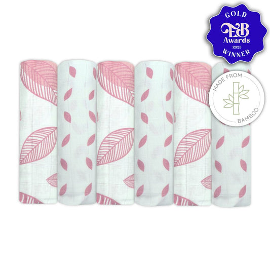 Bamboo Organic Cotton Muslin Squares 6 Pack - Patterned