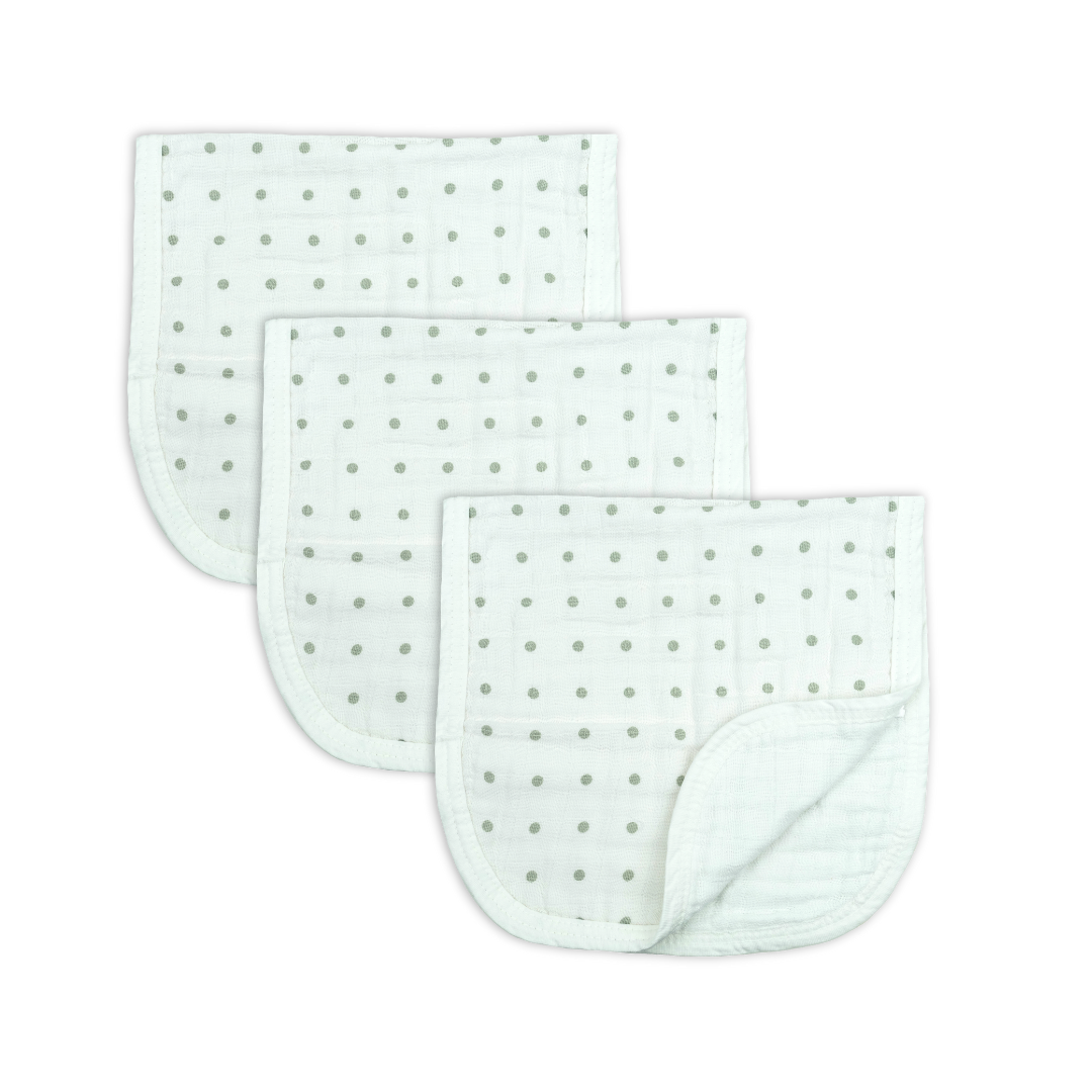 Cotton Muslin Burp Cloths - 3 Pack