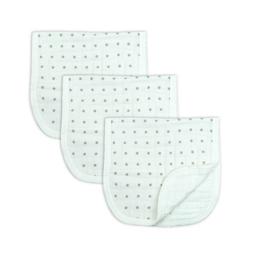 Cotton Muslin Burp Cloths - 3 Pack