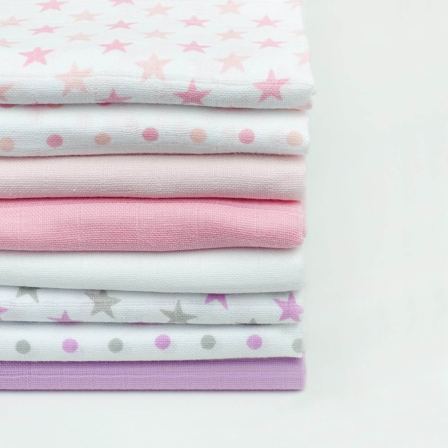 Cotton Muslin Squares 12 Pack - Patterned
