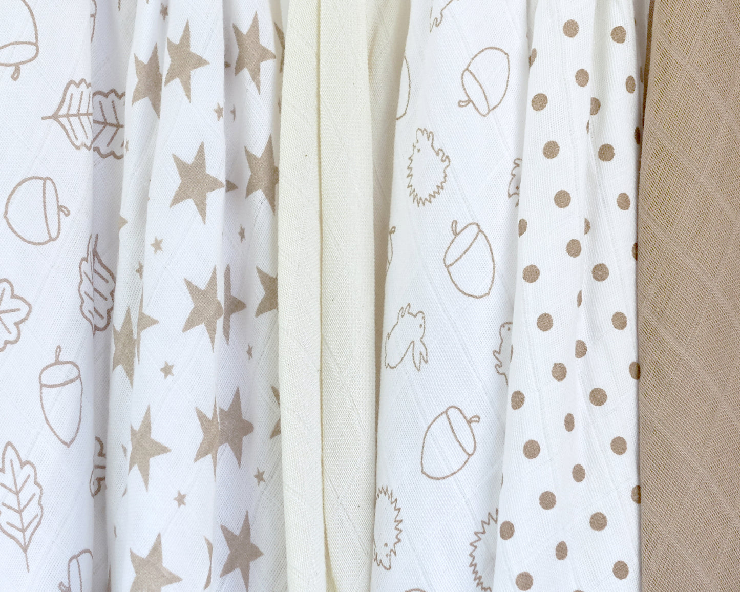 Cotton Muslin Squares 12 Pack - Patterned