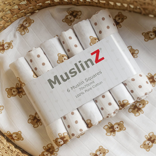 Cotton Muslin Squares - Patterned