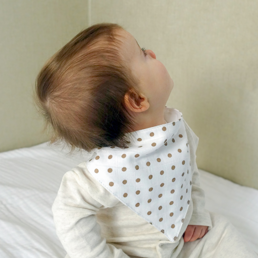 Cotton Muslin Dribble Bibs - 3 Pack