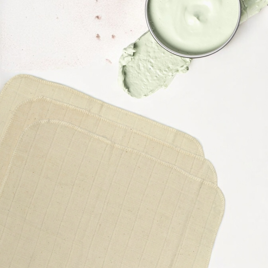Organic Cotton Muslin Cloths Unbleached