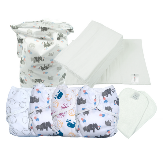 Part-Time Reusable Nappy Kit – Prefolds (Size 1 from Newborn)