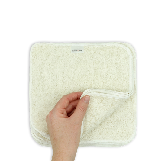 Bamboo Cotton Terry Wipes - 12 Pack