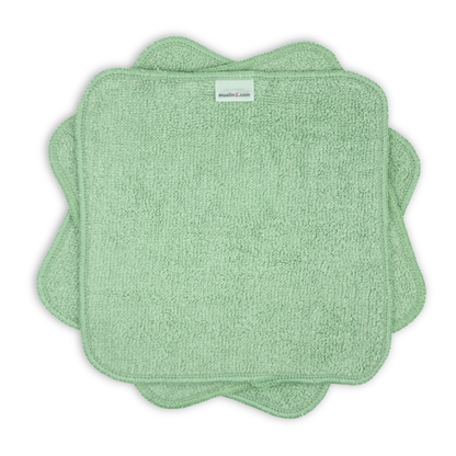 Bamboo Cotton Terry Reusable Wipes - 12 Pack