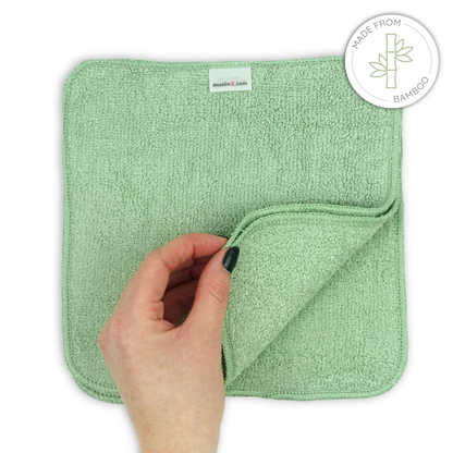 Bamboo Cotton Terry Reusable Wipes - 12 Pack