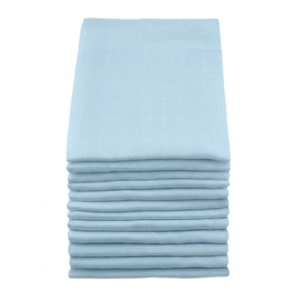 Cotton Muslins - Blue (6 or 12 pack)