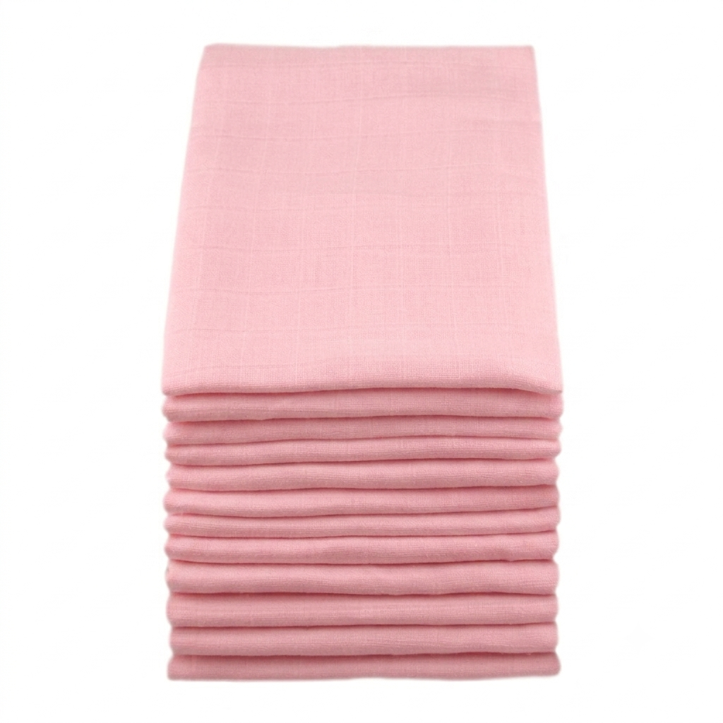 Cotton Muslins - Pink (6 or 12 pack)