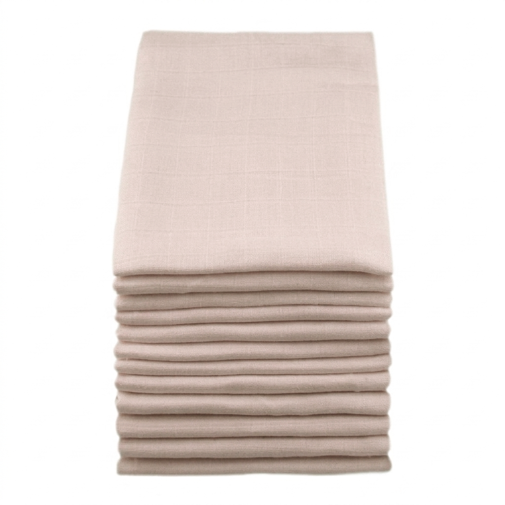 Cotton Muslins - Pale Pink (6 or 12 pack)