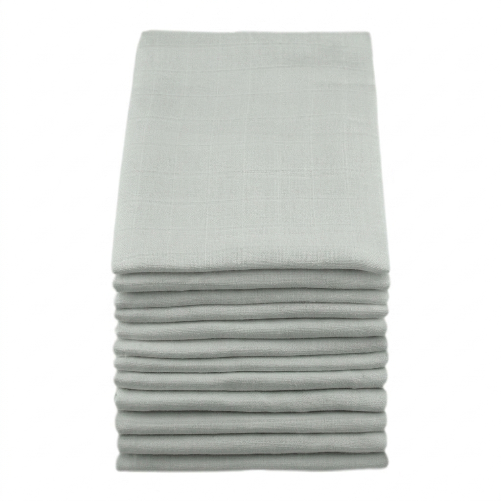Cotton Muslins - Grey (6 or 12 pack)
