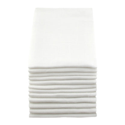 Organic Cotton Muslins - White (3, 6 or 12 pack)