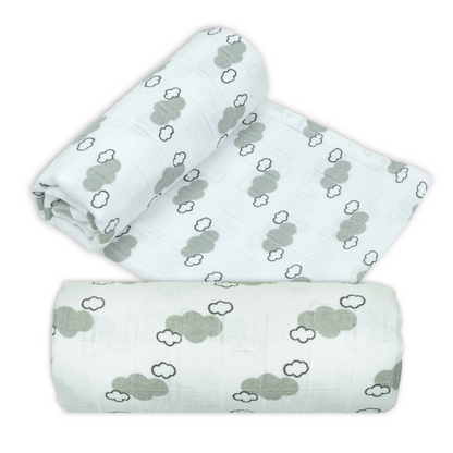 Bamboo Organic Cotton Muslin Swaddle - Patterned