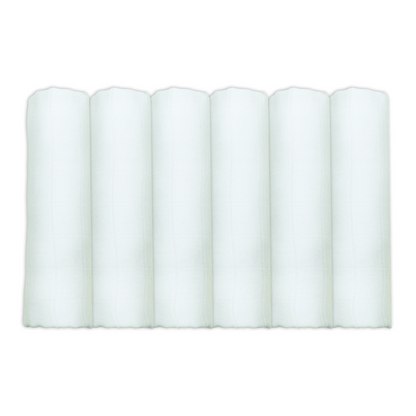 6pk Bamboo Cotton Muslin Cloths 