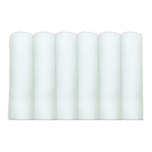 6pk Bamboo Cotton Muslin Cloths 