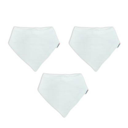 Cotton Muslin Dribble Bibs - 3 Pack