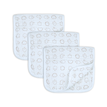 Cotton Muslin Burp Cloths (6, 3 or 1 Pack)
