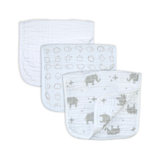 Cotton Muslin Burp Cloths (6, 3 or 1 Pack)