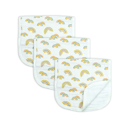 Cotton Muslin Burp Cloths - 3 Pack