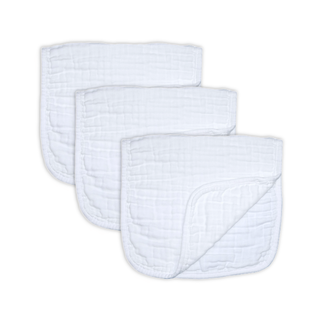 Cotton Muslin Burp Cloths (6, 3 or 1 Pack)