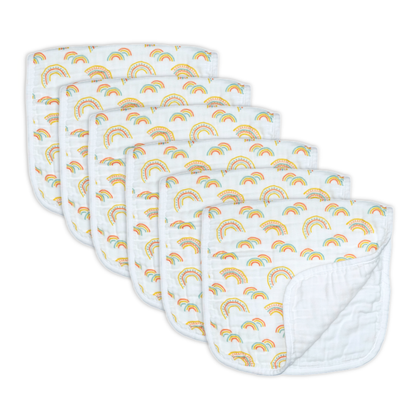 Cotton Muslin Burp Cloths (6, 3 or 1 Pack)
