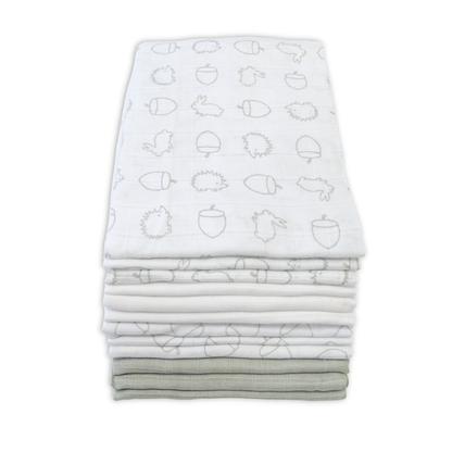 Cotton Muslins - Patterned (6 or 12 pack)