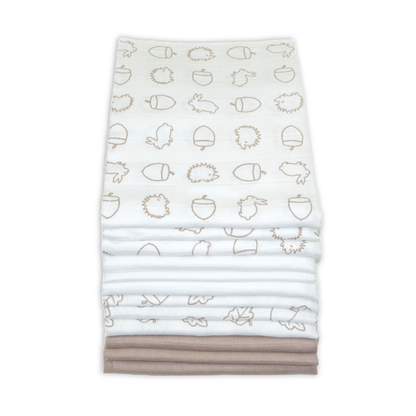Cotton Muslins - Patterned (6 or 12 pack)