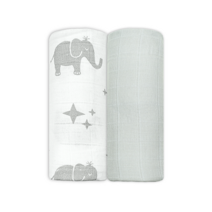 Cotton XL Muslin Swaddles (2 Pack) - Patterned
