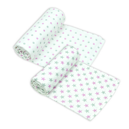 Cotton Muslin Swaddles 2 Pack - Patterned