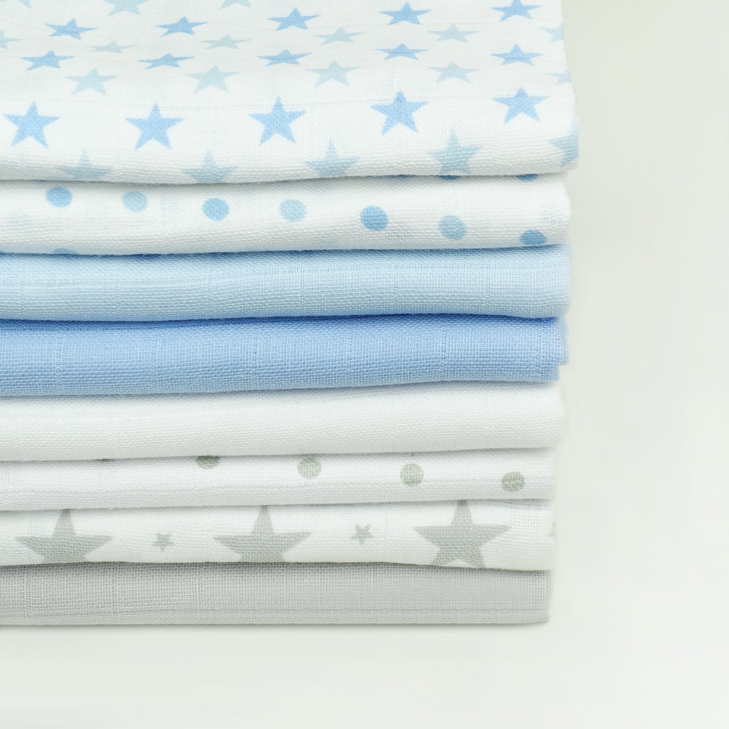 Cotton Muslin Squares 12 Pack - Patterned