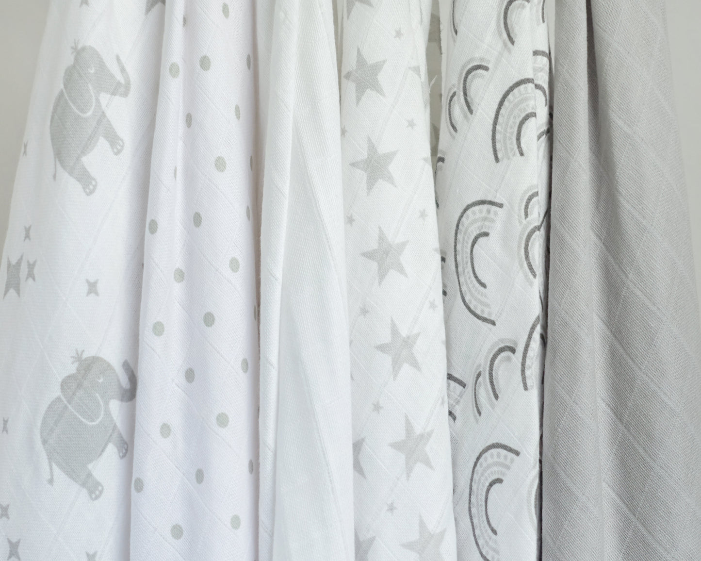 Cotton Muslin Squares 12 Pack - Patterned