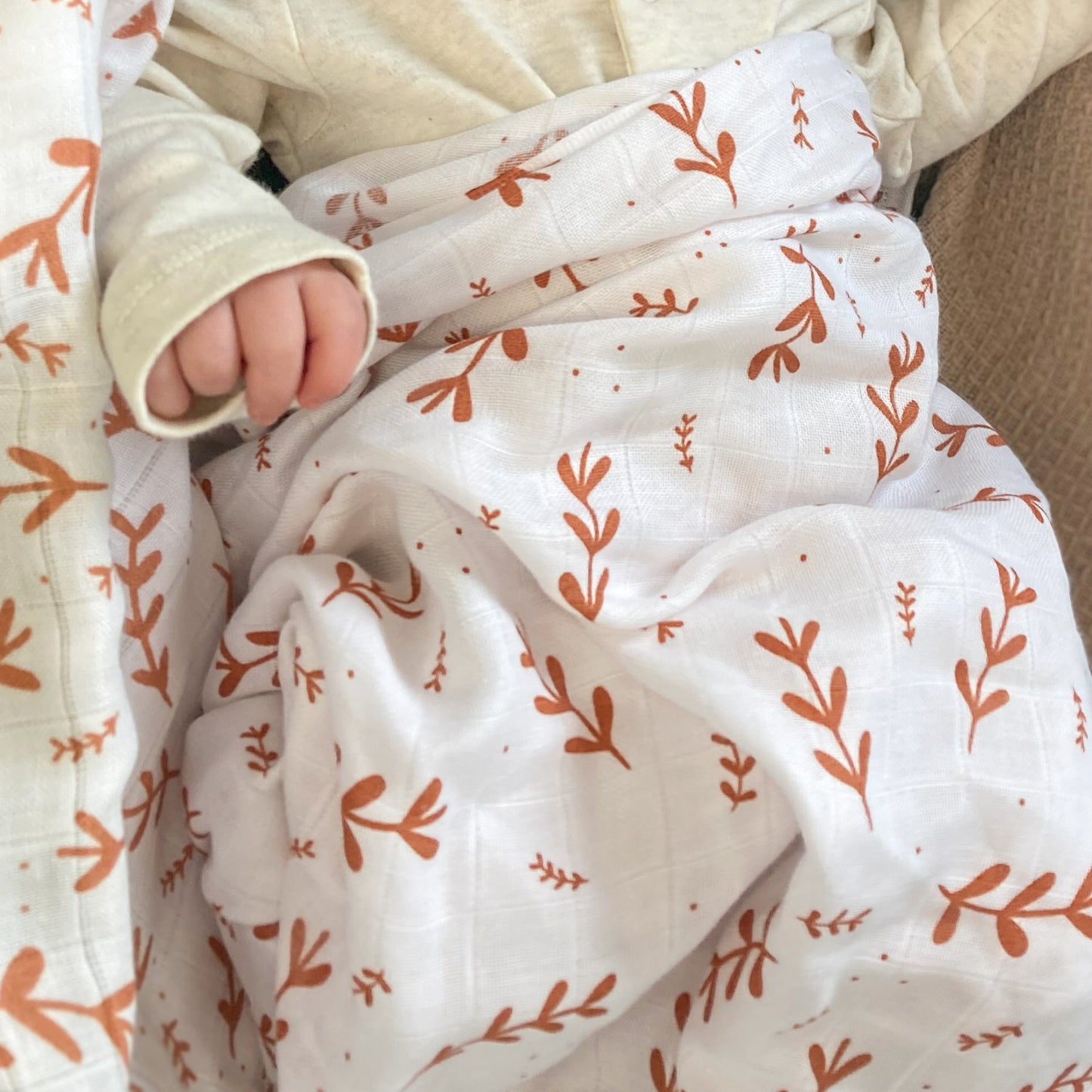 Bamboo Organic Cotton Muslin Squares  6 Pack - Patterned