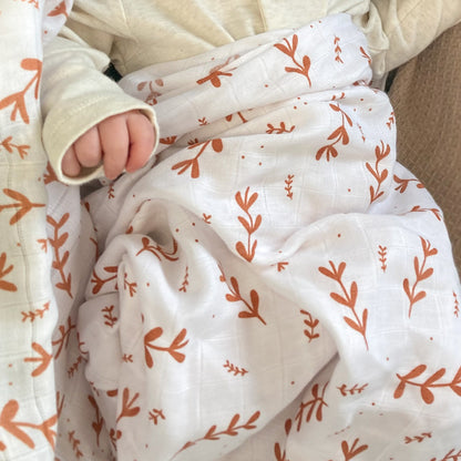 Bamboo Organic Cotton Muslin Squares  6 Pack - Patterned