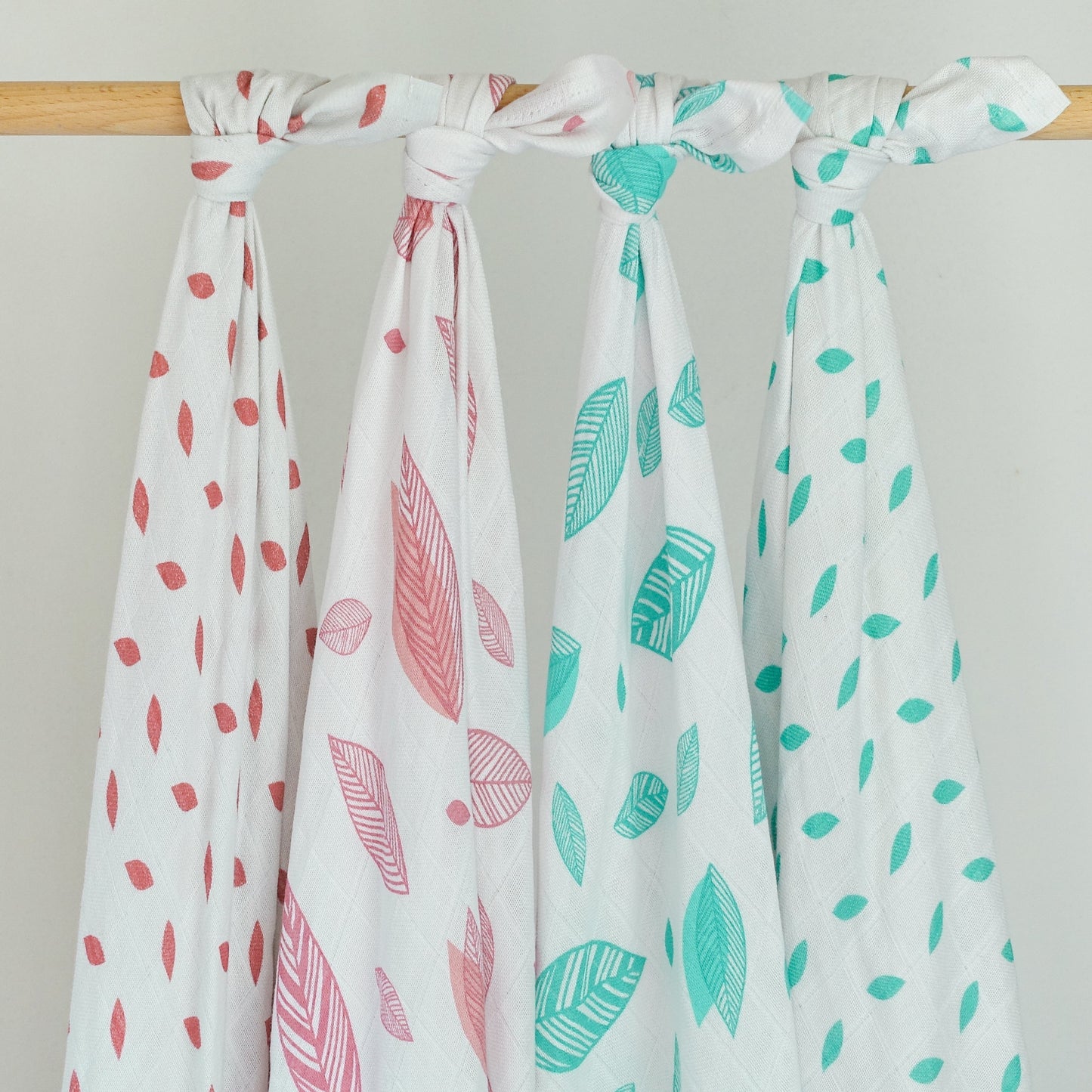 Bamboo Organic Cotton Muslin Squares  6 Pack - Patterned