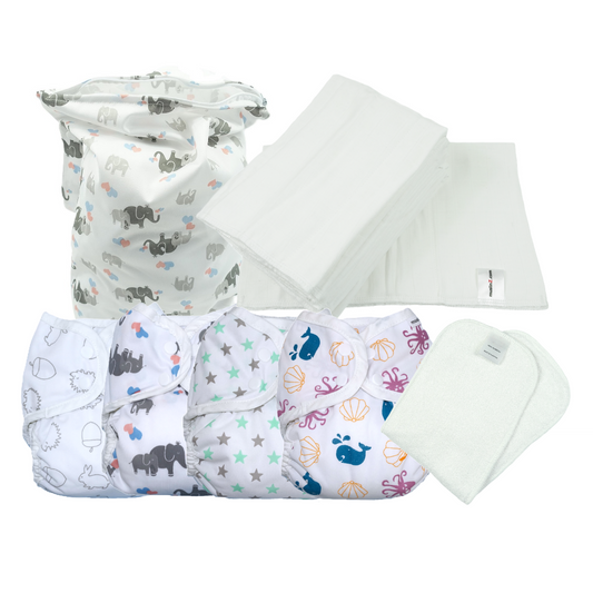 Part-Time Reusable Nappy Kit – Prefolds (Size 1 from Newborn)
