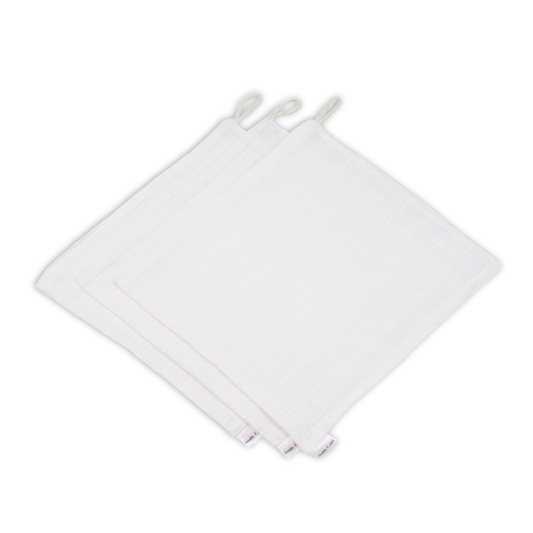 Cotton Muslin Wash Cloth - 3 Pack