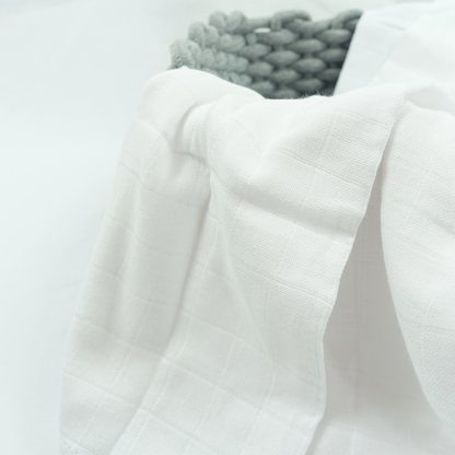 Organic Cotton Muslin Squares - White