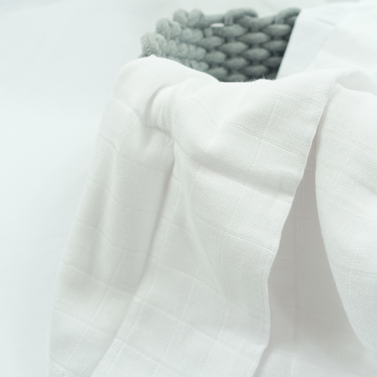 Organic Cotton Muslin Squares - White